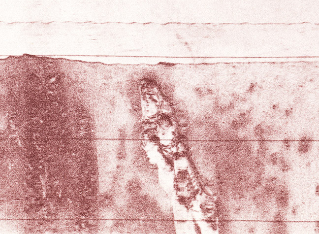 sidescan sonar record of the Good Hope shipwreck