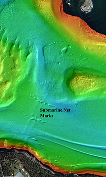 multibeam bathymetric image of the seabed of Halifax Harbour