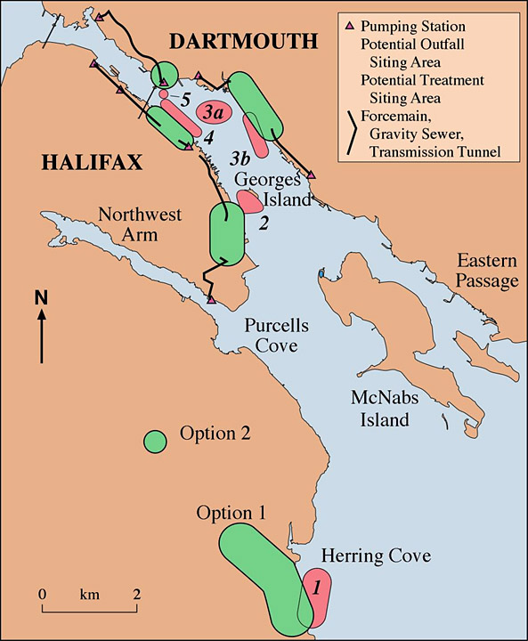 map of part of Halifax Harbour