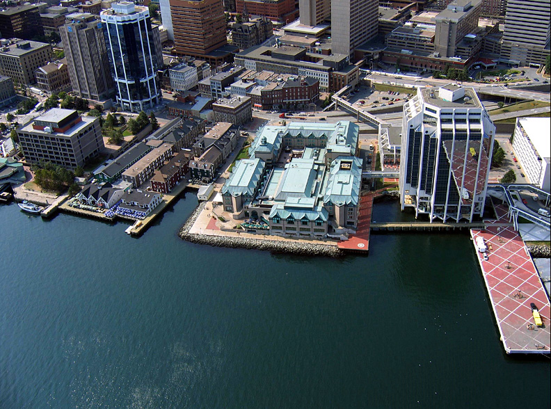 Aerial view of Halifax Harbour.